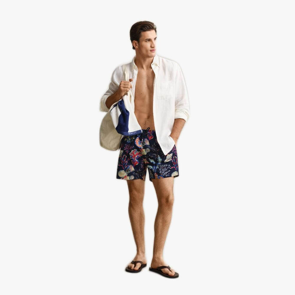 Gant Seaweed Print Swim Shorts